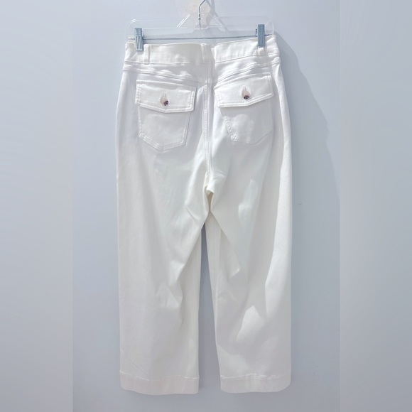 SOLD SPANX Stretch Twill Cropped Wide Leg Pant in Bright White - Size Large - Picture 11 of 11